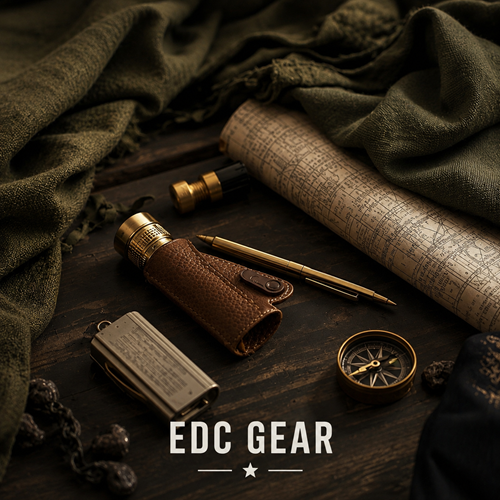 lucid origin a cinematic photo of close up product photography of everyday carry essentials a 0
